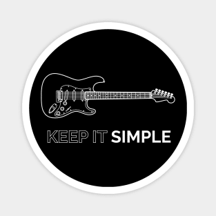 Keep It Simple S-Style Electric Guitar Outline Magnet